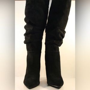 Treasure & Bond Black Suede OTK Boots Womens Size US 9M